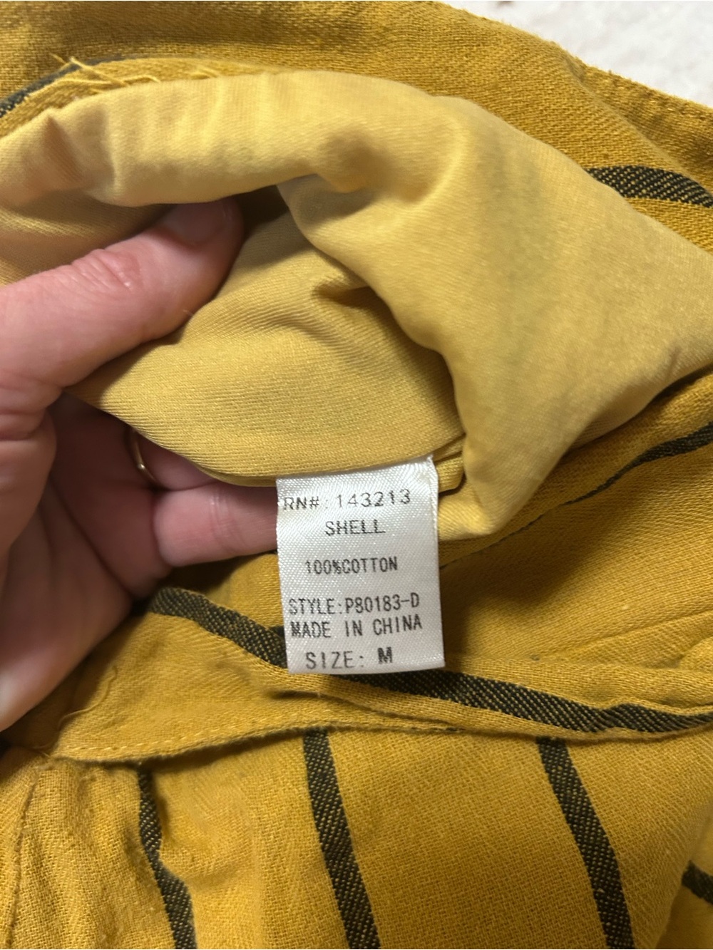 M Girls Mustard Stripe Wide Leg Pants Tie Waist Pull On Size M Cottagecore Boho - Picture 6 of 6
